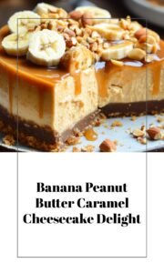 Banana Caramel Peanut Butter Cheesecake