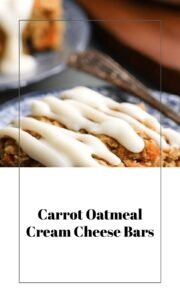 Carrot Oatmeal Bars with Cream Cheese Glaze