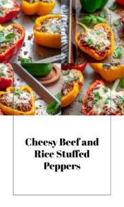 Cheesy Beef and Rice Stuffed Bell Peppers