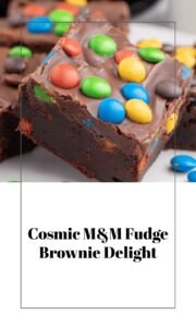Cosmic Fudge Brownies with M&M Topping