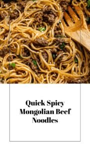 Spicy Mongolian Beef Noodles in 30 Minutes