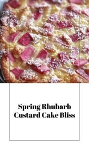 Spring Rhubarb Custard Cake Delight