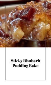 Sticky Rhubarb Pudding Delight