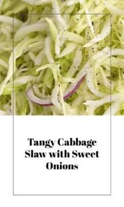 Tangy Vinegar Slaw with Cabbage and Onion