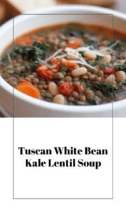 Tuscan White Bean and Kale Lentil Soup