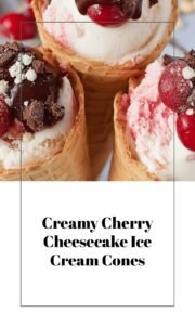 Cherry Cheesecake Ice Cream Cones