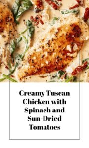 Creamy Tuscan Chicken Cutlets with Spinach