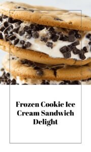 Frozen Cookie Ice Cream Sandwich Delight