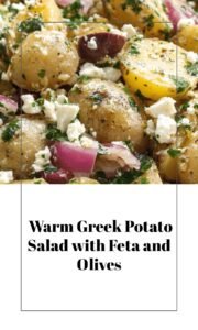 Greek-Style Warm Potato Salad with Feta & Olives