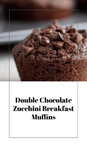 Healthy Double Chocolate Zucchini Breakfast Muffins