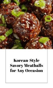 Korean-Style Savory Meatballs