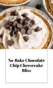 No Bake Chocolate Chip Cheesecake Delight