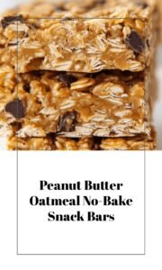 No-Bake Peanut Butter Oatmeal Bars