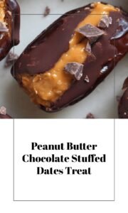 Peanut Butter Dark Chocolate Stuffed Dates Delight