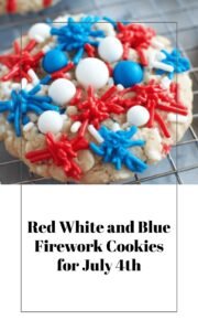 Red White and Blue Firework Cookies